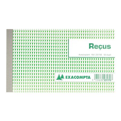 3130630231707-Exacompta - Manifold Carnet de reçus - 50 dupli - 11 x 18 cm-Avant-0